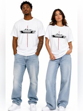 Bryan Adams So Happy / Jacked Car Jan/Feb Dateback - White Tee NEW LRG MEN/women